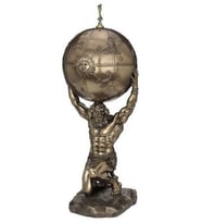 Wise Biblolar - Atlas Biblo 31x27x64 cm Dekoratif Obje Mitoloji & Tarih (Çok Renkli)