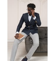 Regular Fit İtalyan Yaka Astarlı Torba Cepli Kruvaze Blazer Ceket