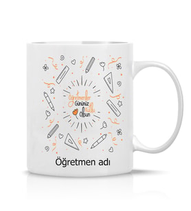 Öğretmenler Gününe Özel Hediye Çay Kahve Kupa Bardak-0010