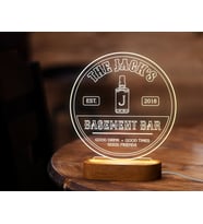 BK Gift Kişiye Özel Bar Tasarımlı Led Lamba, Gece Lambası, Ev Dekorasyonu, Işıklı Pleksi Biblo-5