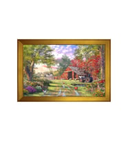 Manzara Temalı Kanvas Tablo 50 x 70 cm Gold Çerçeve