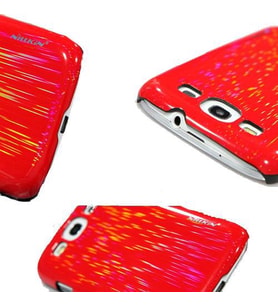 Samsung i9300 Galaxy S3 Nillkin Marka Sert Kauçuk Kılıf (Dynamic Fashion) - Kırmızı