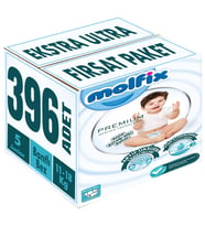 Molfix Premium Bebek Bezi Beden:5 (11-18KG) Junior 396 Adet Ekstra Ultra Fırsat Pk