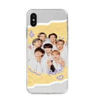 Iphone X / Xs Uyumlu BTS Tüm Karakterler Desenli Şeffaf Telefon Kılıfı
