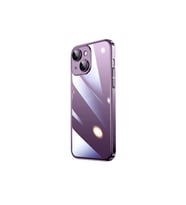 Apple iPhone 14 Uyumlu Kılıf Sert PC Renkli Çerçeveli Zore Riksos Kapak (Koyu Mor)