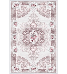 Eliana Home Baskılı, Yıkanabilir Kaymaz Taban Salon Halısı LNA0279-SD626 100x150 cm (Pembe)