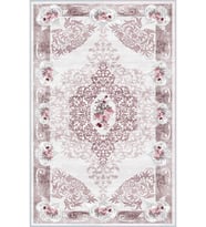 Eliana Home Baskılı, Yıkanabilir Kaymaz Taban Salon Halısı LNA0279-SD626 100x150 cm (Pembe)