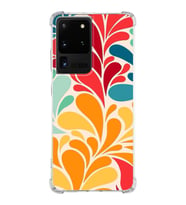PrintiFy Samsung Galaxy S20 Ultra Uyumlu Retro Color 5 Baskılı Şeffaf Köşe Korumalı Antişok Kılıf