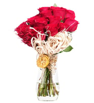 Red Love Vazoda 13 Kırmızı Gül