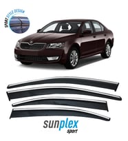 SKODA OCTAVIA 2013-2019 İçin Cam Rüzgarlığı (Kromlu) 4 Parça