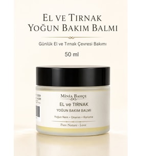 Minia Bahçe El ve Tırnak Yoğun Bakım Balmı – 50 ml Kuru Eller ve Tırnak Etleri İçin Bakım