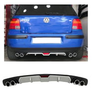 Vw Golf Mk4 Gri Difüzör 4 Krom Egzoz Görünümlü Difizör Arka Ek Body Kit 1997-2003