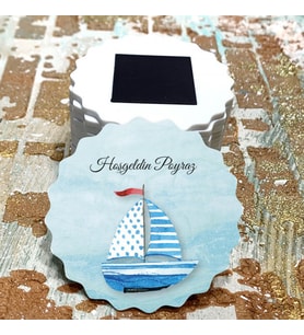 Magnet Hediyelik - Gemici Tasarım Erkek Çocuk Doğum Günü Hatırası Magnet