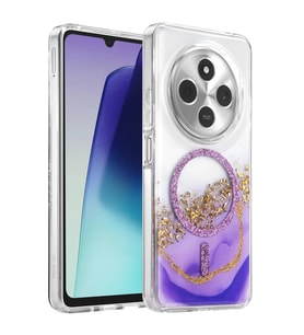Onegif Redmi 14C Lotus Simli Magsafe Kapak - Mor