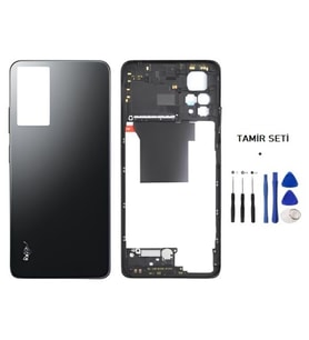 Xiaomi Redmi NOTE 12 PRO -4G- FULL KASA Arka Kapak Takım SİYAH - TAMİR SETİ
