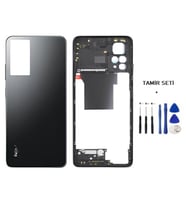 Xiaomi Redmi NOTE 12 PRO -4G- FULL KASA Arka Kapak Takım SİYAH - TAMİR SETİ