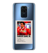 Xiaomi Redmi Note 9 Uyumlu Carlos Sainz Desenli Şeffaf Telefon Kılıfı