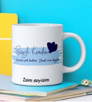 SEVGİLİ KENDİM Tasarımlı İsim Soyisim Yazılı Kişiye Özel Kupa Bardak