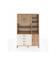 Hyperion Dolap 9 Raflı 4 Çekmeceli 3 Kapaklı 132x44x195 Çam-Çam/Aytaşı