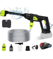 Valkyrie Şarjlı ve Yüksek Basınçlı İlaçlama Oto Yıkama ve Sulama Tabancası 6 Farklı Püskürtme 24V 15.000mAh Yüksek Kapasite