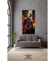 12 parça Joker Bakışı Çerçeve Görünümlü Mdf tablo Duvar Süsü Hediyelik Eşya (45cm x 85cm)
