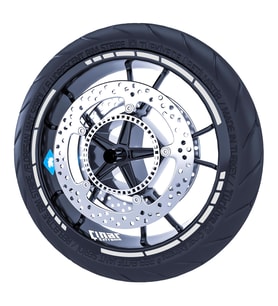 Reflektif Gri Moto GP Stili Jant Şeridi Sticker Reflektif, Floresan, Özel Renkle