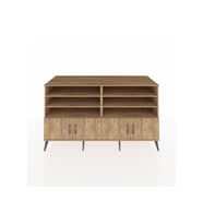 Kronos Konsol 6 Raflı 4 Kapaklı 176x59x99 Çam-Çam/Antrasit