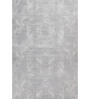 Gri Halı Geometrik Soyut Desenli Modern Salon Halısı Dijital Baskı Pamuk-Polyester Yüzey Kaymaz Taban