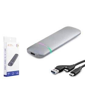 Hadron Hdx1772 Ssd Kutu Type-C3.1 + Usb3.0 Nvme + Ngff M2 Chip Rtl9210B Gri
