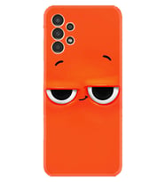 Samsung Galaxy M14 Kılıf Resimli Desenli Silikon Platinium Series Orange 1830