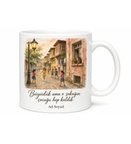 Çocukluk Sokağı Baskılı Kupa Bardak Nostaljik Hediye Porselen Kupa