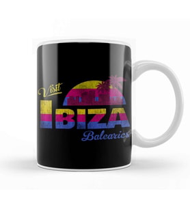 Visit Ibiza Sunset Kupa Bardak Porselen