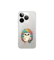 General Mobile Era 30 ile Uyumlu Splash Kirpi Tasarımlı Şeffaf Silikon Kılıf