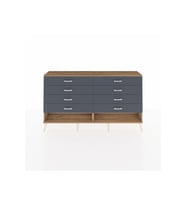 Arges Konsol 8 Çekmeceli  176x30x99 Çam-Çam/Antrasit
