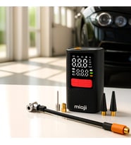 Mioji 11C 4000mAh Taşınabilir Hava Pompası + Powerbank (Siyah)