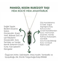 Doğaltaş RUBİZOİT(ANYOLİT) Pandül Kesim Kadın Erkek (Unisex) İster Kolye İster Anahtarlık