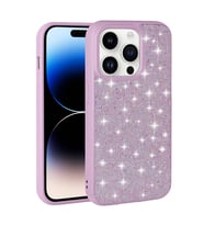 Vendas Apple iPhone 14 Pro Kılıf Parlak Taşlı Tasarım Zore Pırlanta Kapak (Lila)