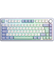 F75 Mekanik RGB TKL GrayWood V4 Switch Kablosuz Makrolu Hot Swap Türkçe Q Klavye Pastel
