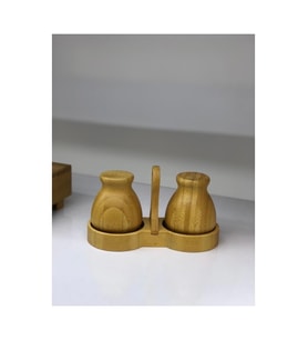 Mien Bambu Standlı Tuzluk Biberlik MİEN-7B08