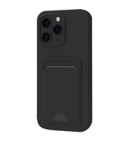 Apple İphone 16 Pro Kılıf Kelvin Kartvizitli Silikon - Siyah