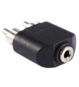 3.5 Mm Stereo Dişi / 2 Rca Erkek Çevirici Jack