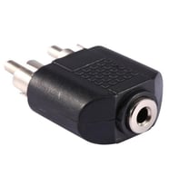 3.5 Mm Stereo Dişi / 2 Rca Erkek Çevirici Jack