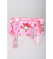 x Dekomus Lisanslı My Melody Sweet Berry Collection Kalem Çantası,Roket Silgi,Cetvel,Uçlu Kalem Seti