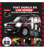 Fiat Doblo D3 2006-2012 Uzun Far Uyumlu Şimşek Etkili Led Xenon Premium Series H7