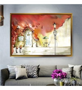 Altın Çerçeveli dekoratif tablo a99 (Gold)
