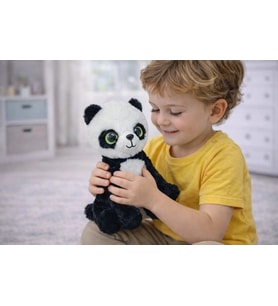 Peluş Cam Gözlü Hayvanlar 25 cm - Panda - 1 ADET
