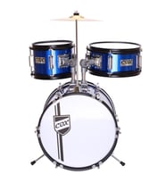 Cox JBJ1043 Junior Çocuk Davul Seti (Mavi)  3 Parça Set Tabure ve Baget Dahil