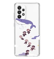 Samsung Galaxy A32 Uyumlu Sevimli BTS Karakterler Tasarımlı Şeffaf Telefon Kılıfı