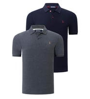 İKİLİ SET T8561 DEWBERRY ERKEK TSHIRT-ANTRASİT-LACİVERT