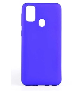 Galaxy M21 Kılıf Kamera Çıkıntılı Soft Silikon (Saks)